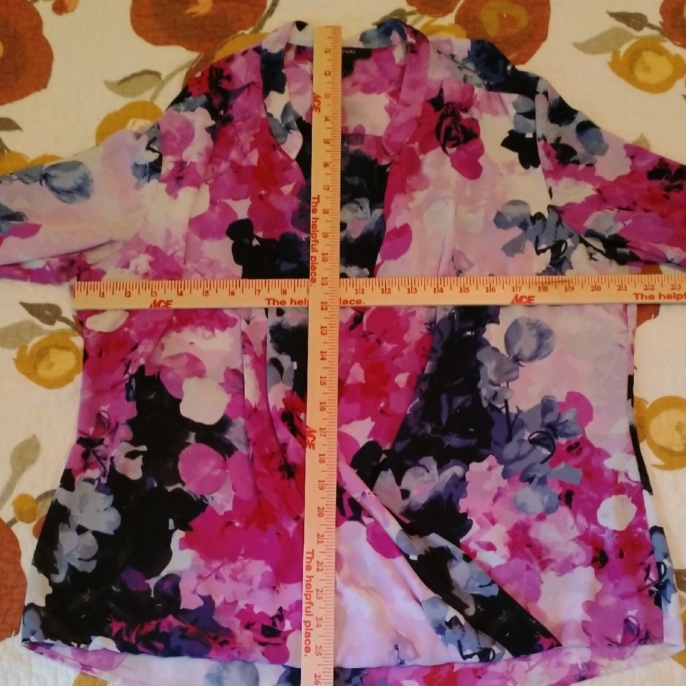 Alfani Women's Floral Blouse - Pink and Purple